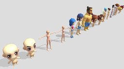 Standard Model Of Game Characters- Q Nude Model