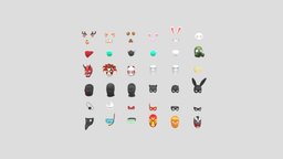 Low Poly Mask Pack