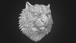 The Tiger Bust STL for 3DPrint
