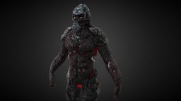 UE4 rig and Texture, mutant orc (cyborg pack)