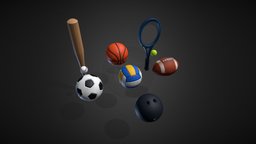Sports balls: Lowpoly pack