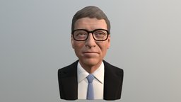 Bill Gates bust for full color 3D printing