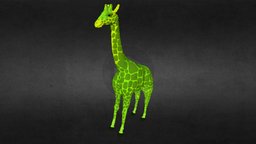 Giraffe low poly 3D model