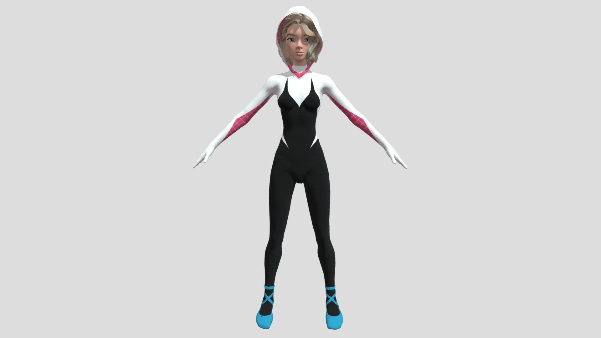 Spider Gwen Animated 3d Model