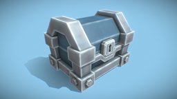 Low Poly Iron Chest