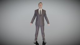 Man in suit ready for animation 354
